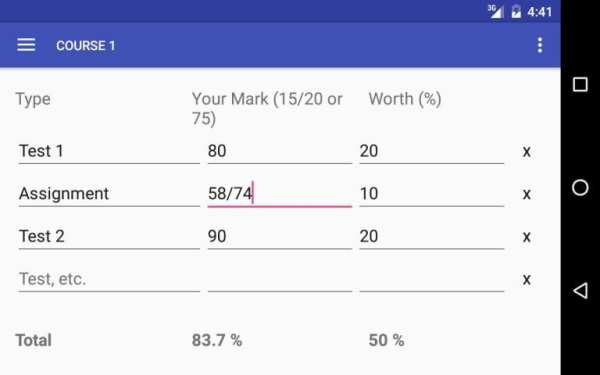 Grade Calculator скриншот 5