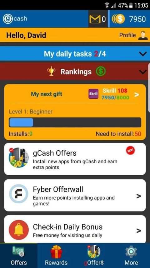 G Cash: Earn Free Paypal Money, Gift Cards & More स्क्रीनशॉट 3