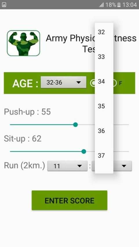 Army Physical Fitness Test (ทดสอบสมรรถภาพร่างกาย) screenshot 6