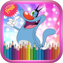 How To Color Oggy and the cockroach Coloring Book أيقونة