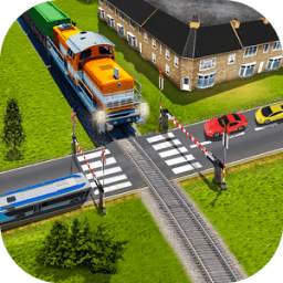 Indian Railroad Crossing: Railway Train Passing 3D