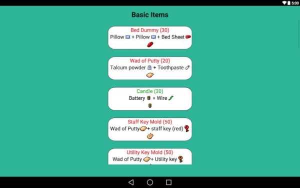 Escapists : Crafting Guide स्क्रीनशॉट 6