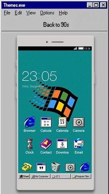 Windroid tema for windows 95 PC Computer Launcher screenshot 6