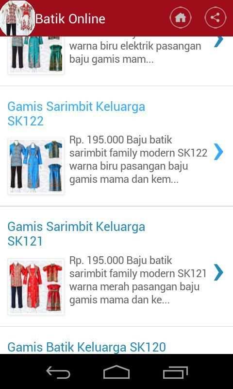 Baju Batik Online screenshot 1