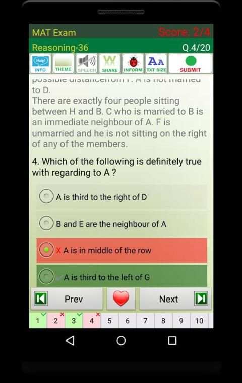 MAT Exam स्क्रीनशॉट 3