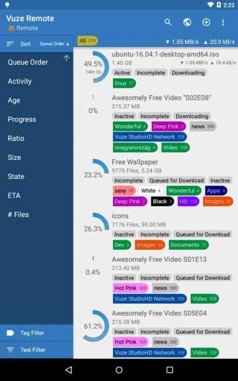 Vuze Remote screenshot 8