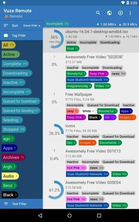 Vuze Remote screenshot 7