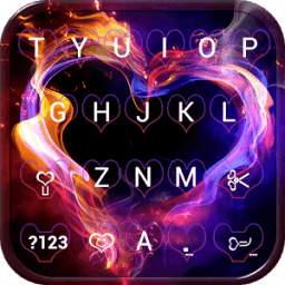Smoke Heart Emoji Keyboard Wallpaper