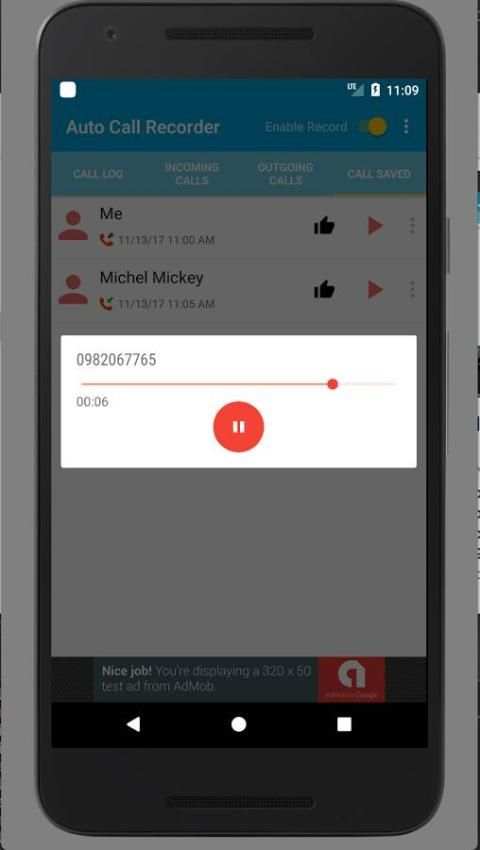Auto Call Recorder 2017 2 تصوير الشاشة