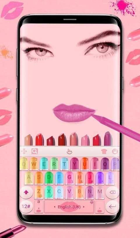 Lipstick Keyboard Theme 6 تصوير الشاشة