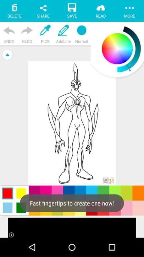 Cartoon Coloring : Ban 10 Edition screenshot 1