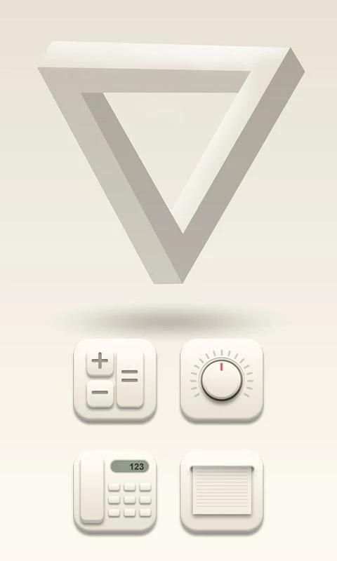 White GO Launcher Theme скриншот 5