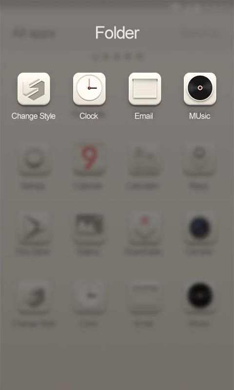White GO Launcher Theme 2 تصوير الشاشة