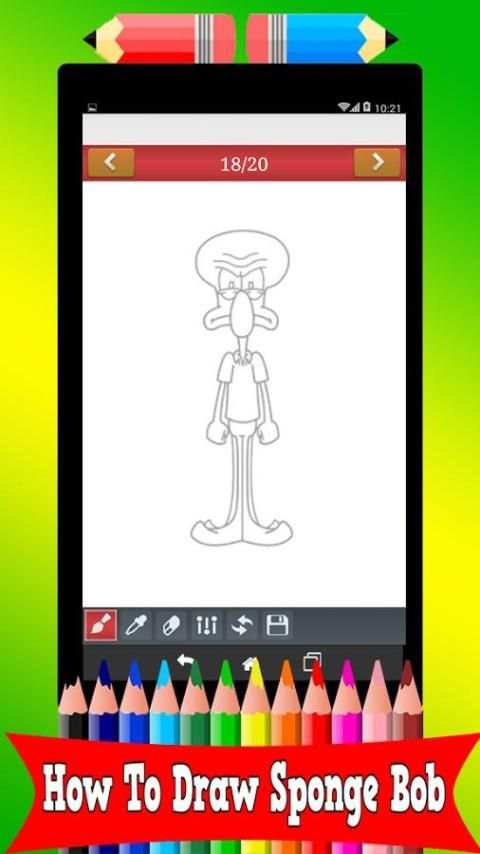 How to Draw : Sponge Bob - Easy Step screenshot 1