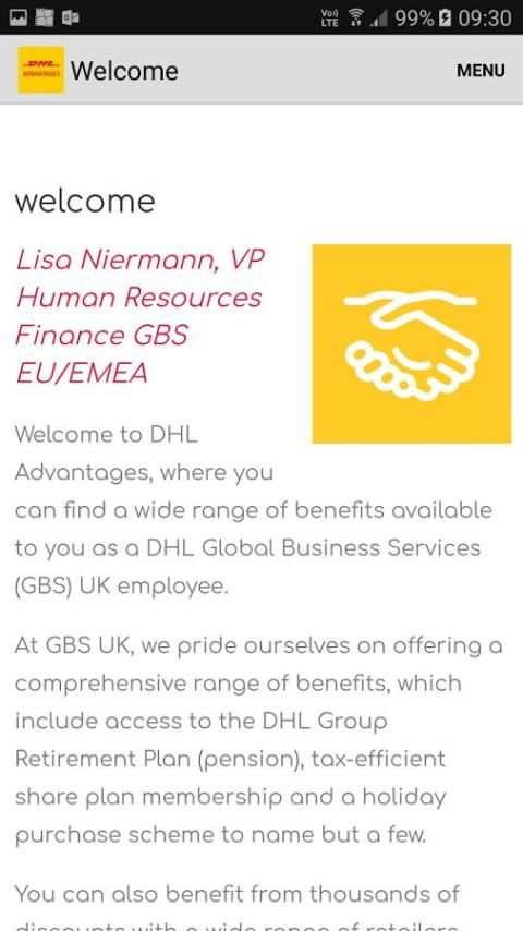 DHL GBS Advantages 1 تصوير الشاشة