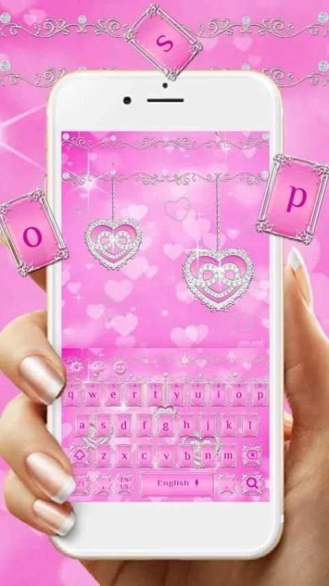 Diamond Love Keyboard Theme скриншот 3