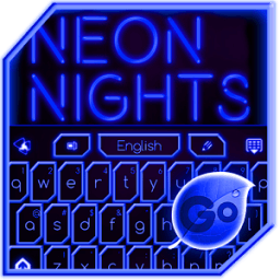 ikon GO Keyboard Blue Neon Theme