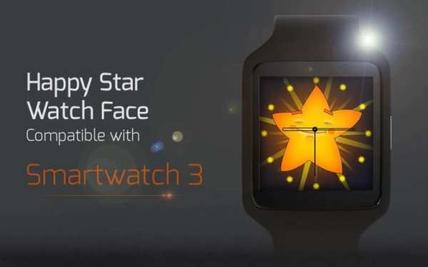 Happy Star Watch Face скриншот 1