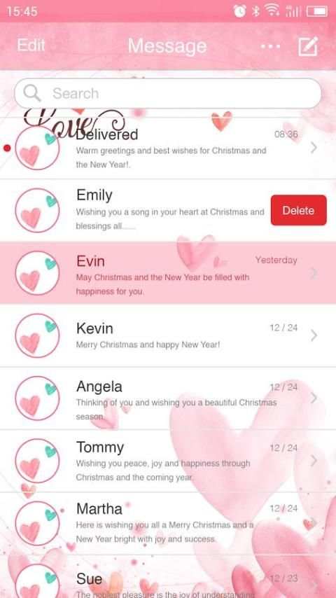 Love Pink Theme-Messaging 7 скриншот 3