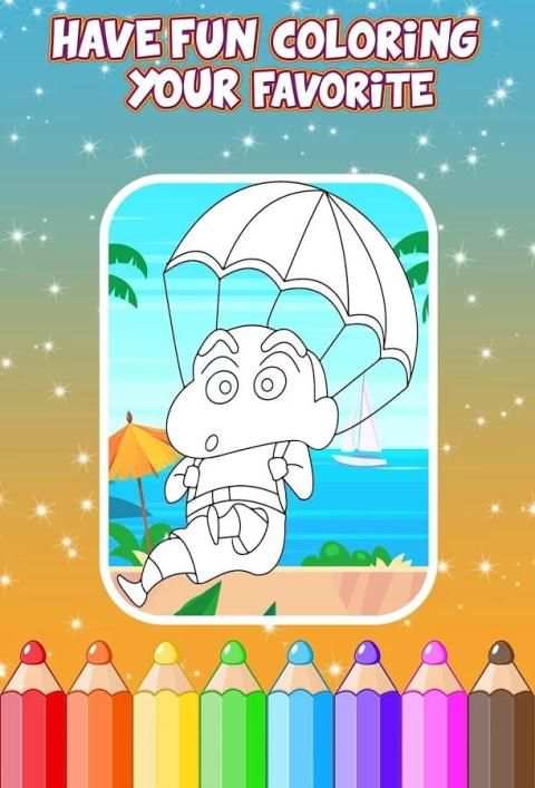 Shinchan Coloring Game स्क्रीनशॉट 2