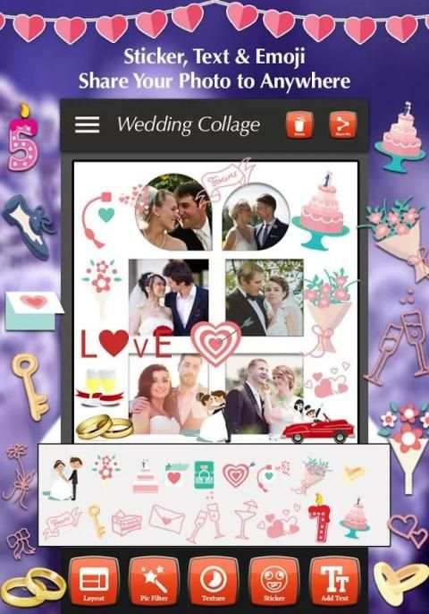 Wedding Collage Maker स्क्रीनशॉट 5