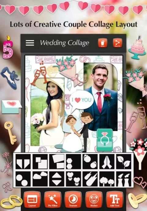 Wedding Collage Maker स्क्रीनशॉट 2