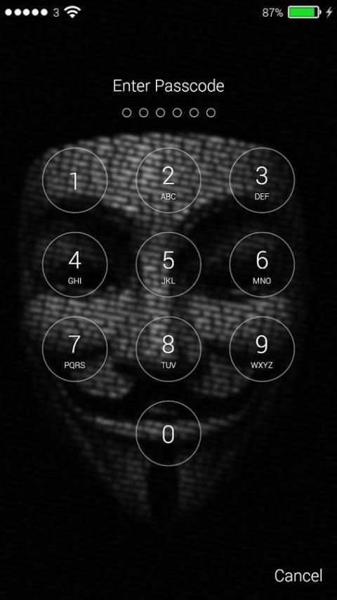 Anonymous Lock Screen Hacker screenshot 2