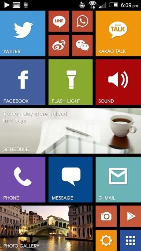 Tile theme for Total Launcher 1 تصوير الشاشة