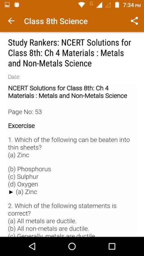 8th Science NCERT solutions screenshot 5