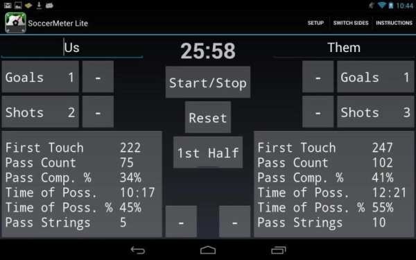 SoccerMeter Lite screenshot 2