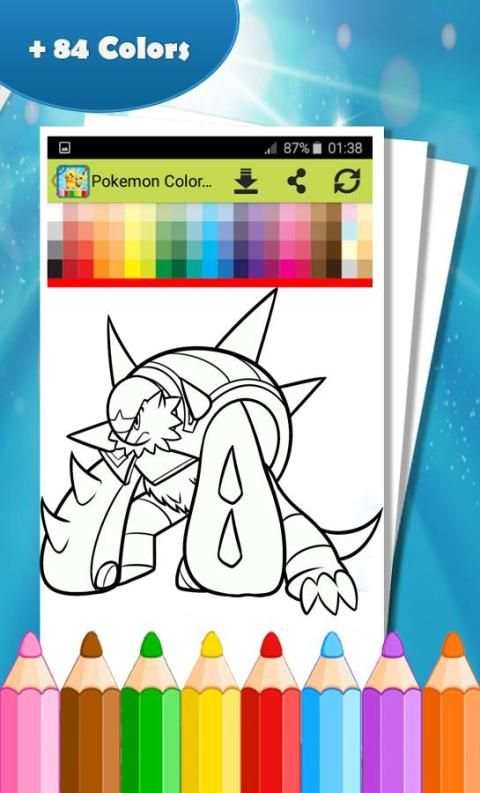 coloring pokem game screenshot 2