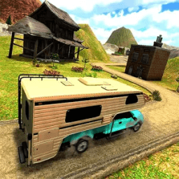 Modern Offroad Uphill Camper Van Bus Simulator أيقونة