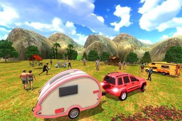 Modern Offroad Uphill Camper Van Bus Simulator 3 تصوير الشاشة