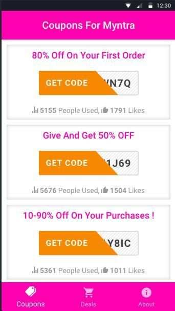 Coupons For Myntra screenshot 2