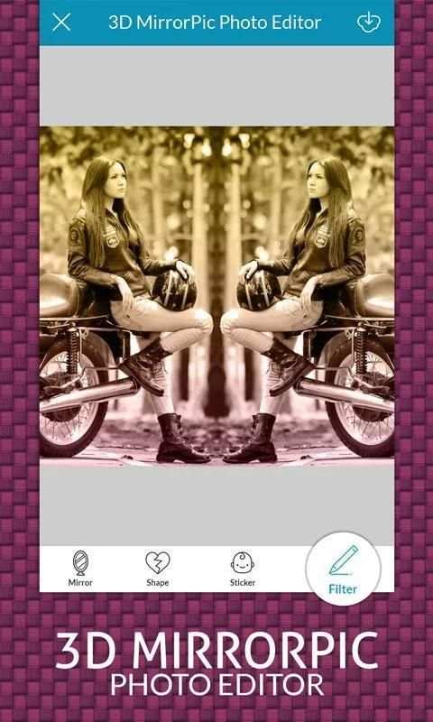 3D MirrorPic - Photo Editor, DSLR Effects screenshot 2