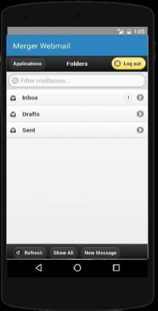 Merger Webmail screenshot 2