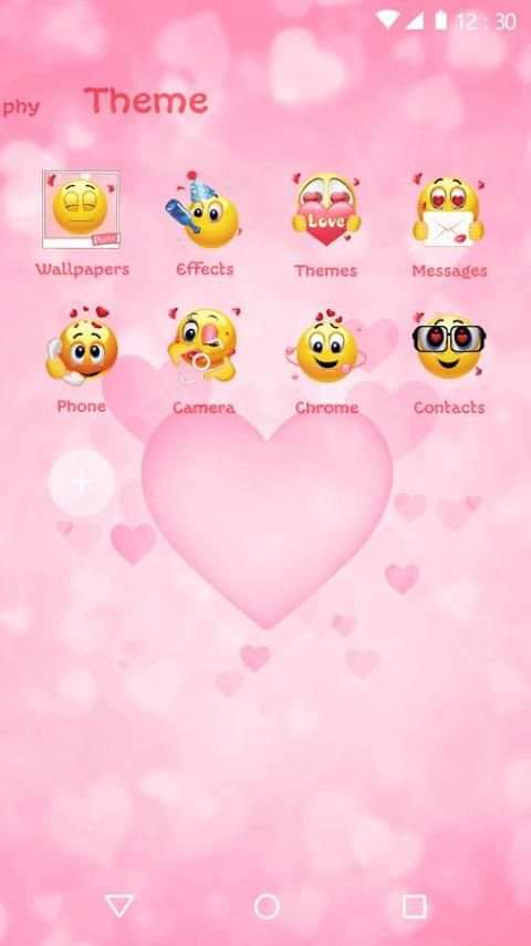 Emoji Theme - Pink Emoji Theme for Android FREE screenshot 1