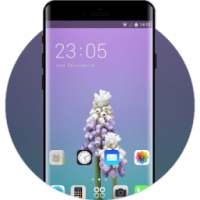 Theme for iPhone X: Purple Flower Icon Packs