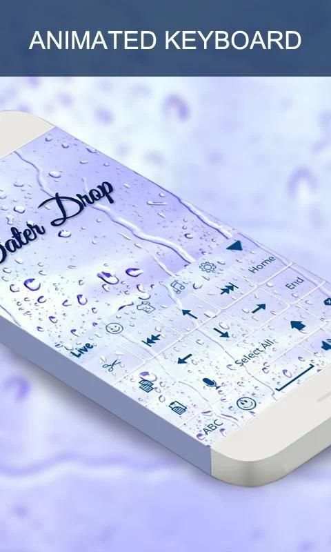 Waterdrop Live Keyboard Theme screenshot 2