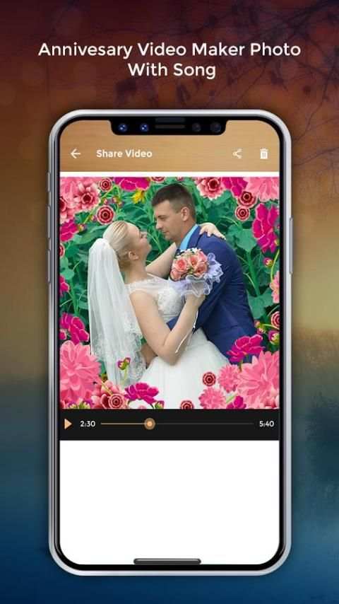 Anniversary Photo Video Maker with Song 1 تصوير الشاشة