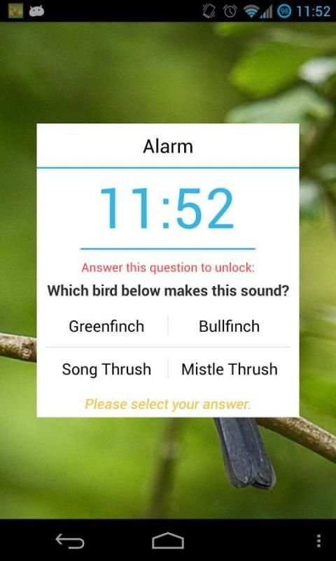 Bird Quiz Alarm Clock स्क्रीनशॉट 6