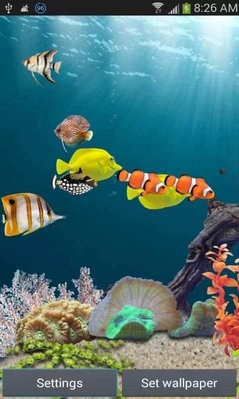Aquarium Wallpaper For Gadget 1 تصوير الشاشة