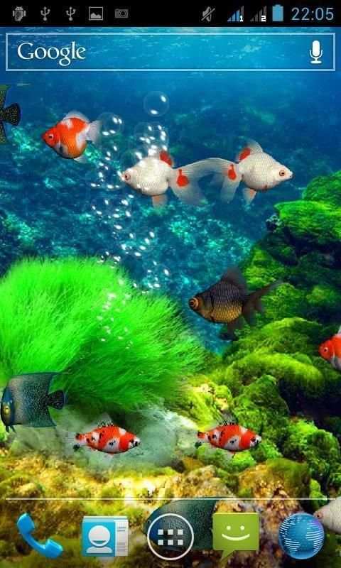 Aquarium Wallpaper For Gadget 4 تصوير الشاشة