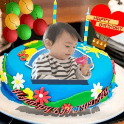 Birthday Cake With Name And Photo आइकन