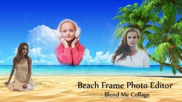 Beach Frame Photo Editor - Blend Me Collage 2 تصوير الشاشة