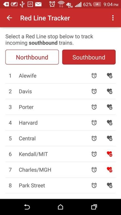 MBTA Red Line Tracker screenshot 9