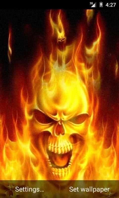 Fire Skull Live Wallpaper स्क्रीनशॉट 4