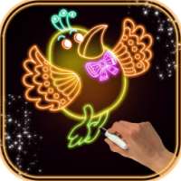 Glow Drawing Birds