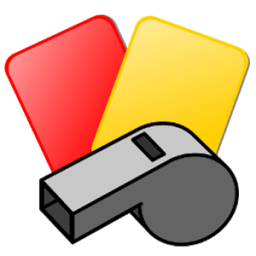 Soccer Cards and Whistle icon