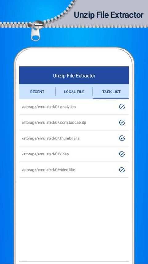 Easy Unzip File Extractor - Easy Unrar, Unzip 1 تصوير الشاشة